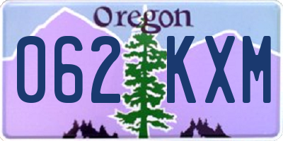 OR license plate 062KXM