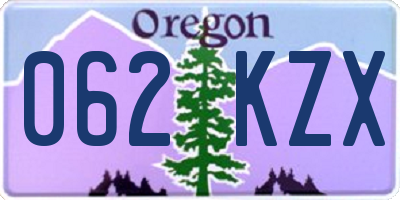 OR license plate 062KZX