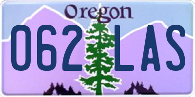 OR license plate 062LAS