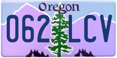 OR license plate 062LCV