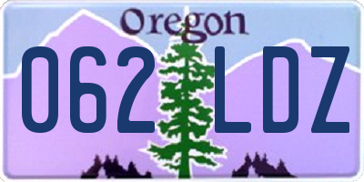 OR license plate 062LDZ