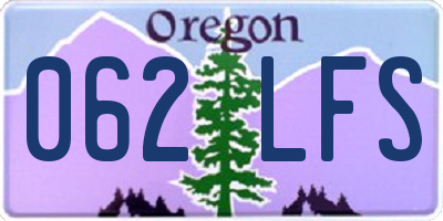 OR license plate 062LFS