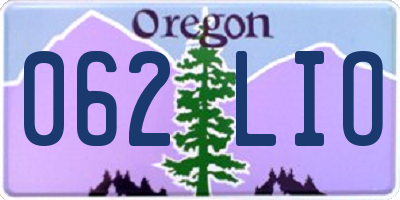 OR license plate 062LIO
