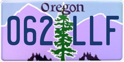 OR license plate 062LLF
