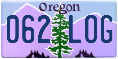OR license plate 062LOG
