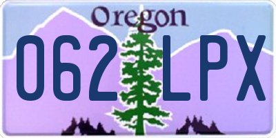 OR license plate 062LPX