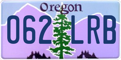 OR license plate 062LRB