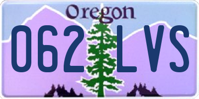 OR license plate 062LVS