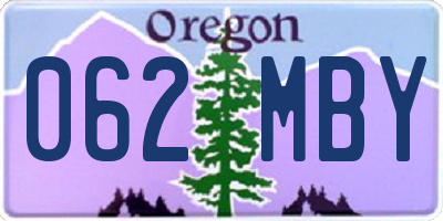 OR license plate 062MBY