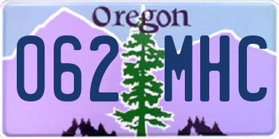 OR license plate 062MHC