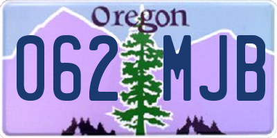 OR license plate 062MJB