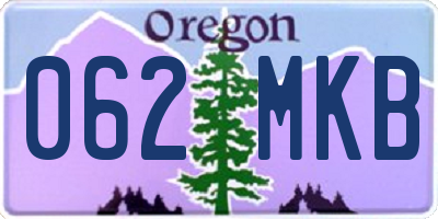 OR license plate 062MKB