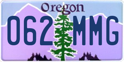 OR license plate 062MMG