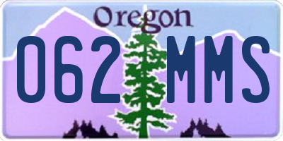 OR license plate 062MMS