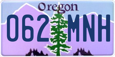OR license plate 062MNH