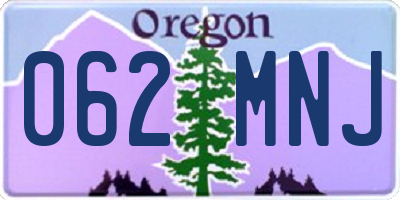 OR license plate 062MNJ