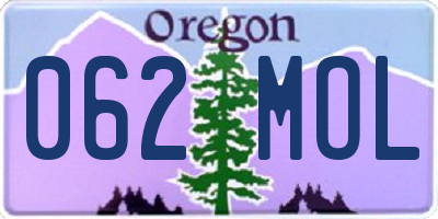 OR license plate 062MOL