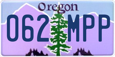 OR license plate 062MPP