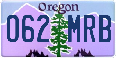 OR license plate 062MRB