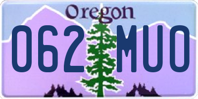 OR license plate 062MUO