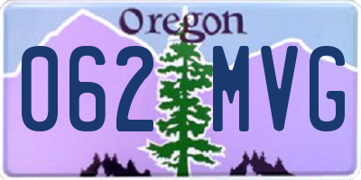 OR license plate 062MVG