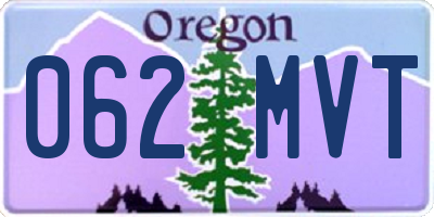 OR license plate 062MVT