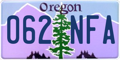 OR license plate 062NFA