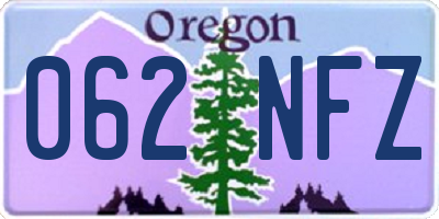 OR license plate 062NFZ