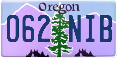 OR license plate 062NIB