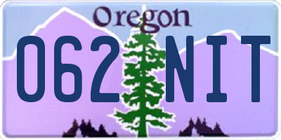 OR license plate 062NIT