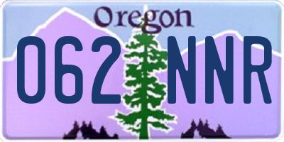 OR license plate 062NNR