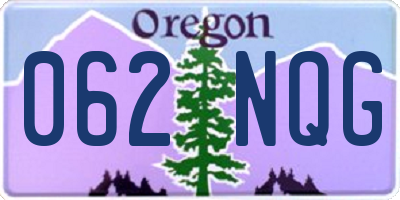 OR license plate 062NQG