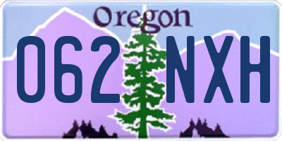 OR license plate 062NXH