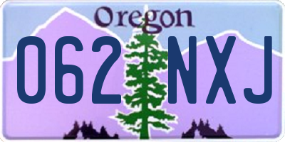 OR license plate 062NXJ