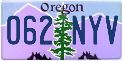 OR license plate 062NYV