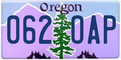 OR license plate 062OAP