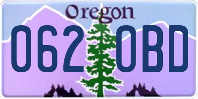 OR license plate 062OBD