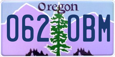 OR license plate 062OBM