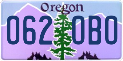 OR license plate 062OBO
