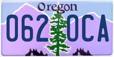 OR license plate 062OCA