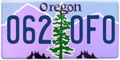 OR license plate 062OFO