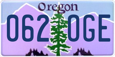 OR license plate 062OGE