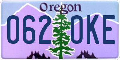 OR license plate 062OKE