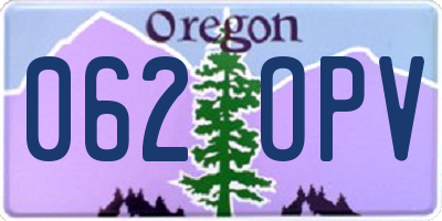 OR license plate 062OPV