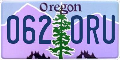 OR license plate 062ORU