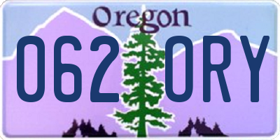 OR license plate 062ORY