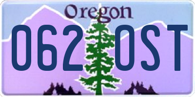 OR license plate 062OST
