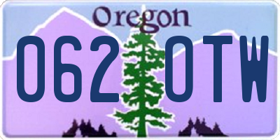 OR license plate 062OTW