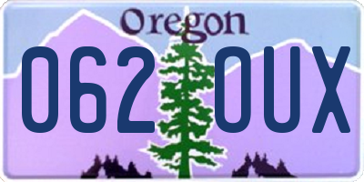 OR license plate 062OUX