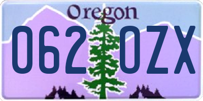 OR license plate 062OZX